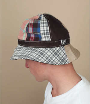 New Era bucket hat brown patchwo Check Block Explorer brown